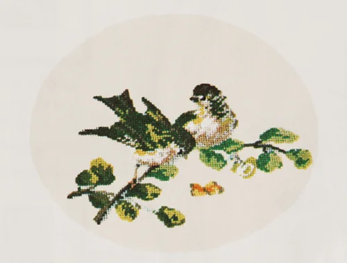 Siskin Couple - background not embroidered