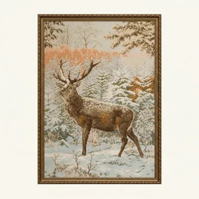 Stag in the Snow