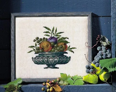 Blue Bowl of Fruit